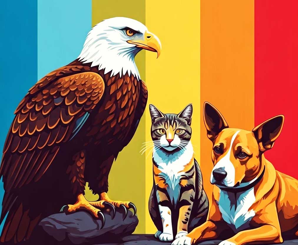 Cat Dog & Eagle